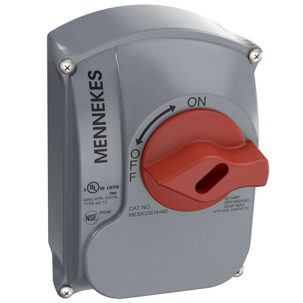 MENNEKES CDS Series is the Industry’s First Non-Metallic, Curved-Top Motor Disconnect Switch